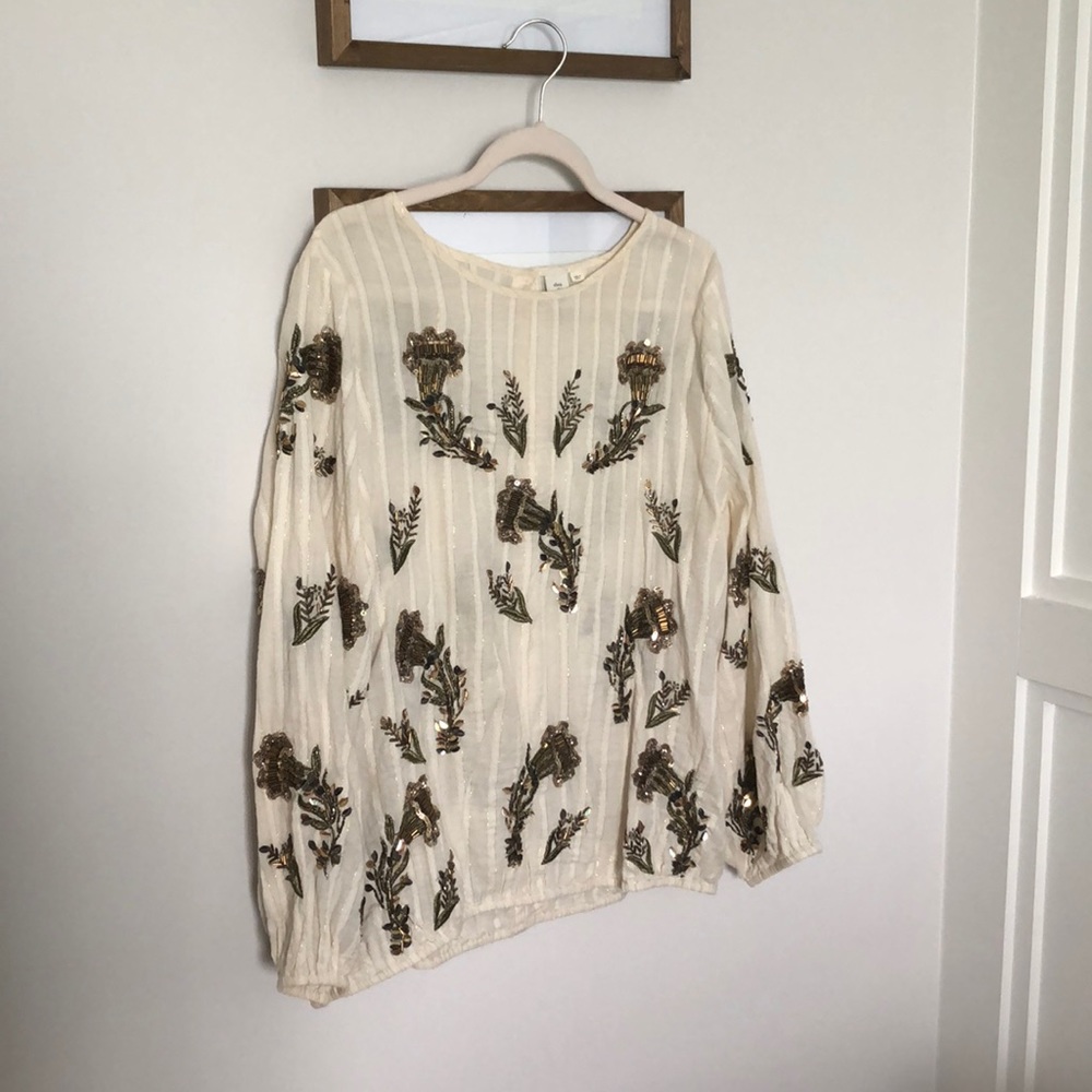 Beaded Anthropologie top